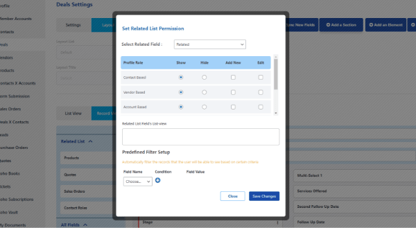 Related list filtering