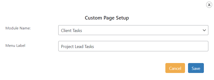 Custom page setup