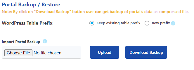 backup features