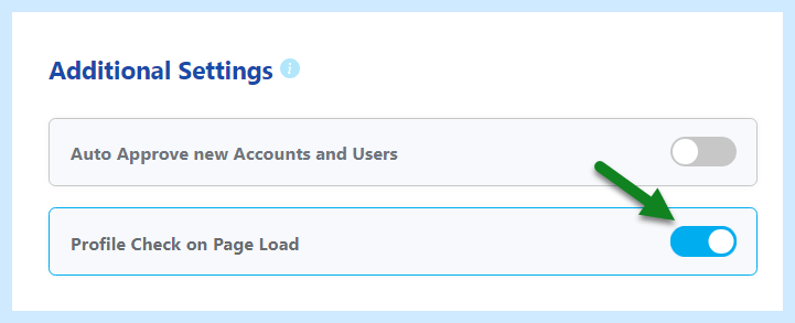 User profiles enhancements