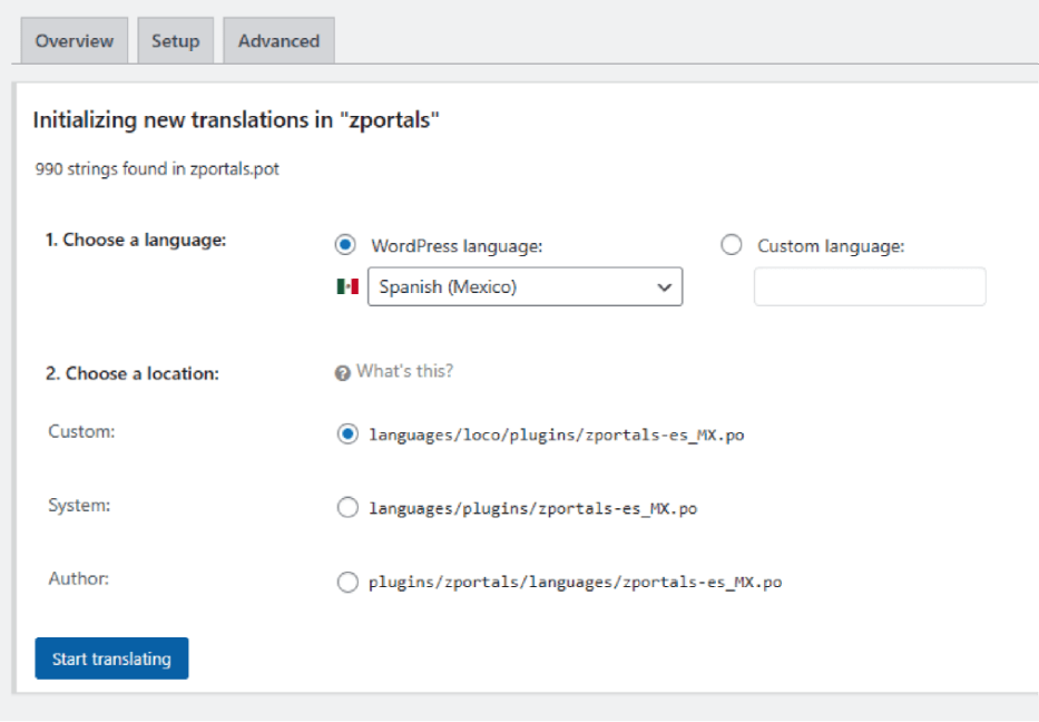 ZPortals Loco Translate