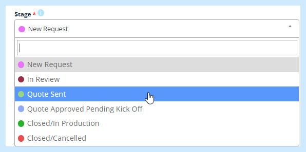 CRM picklist field
